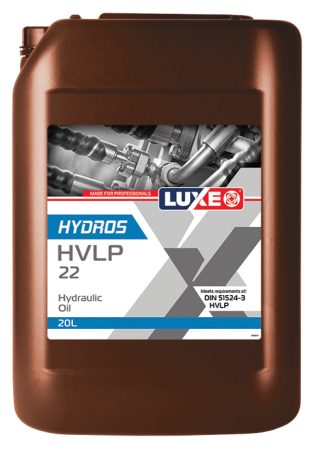 Масло гидравлическое LUXE B2B 30280 HYDROS HVLP 22, 20 л. DIN-51524 Россия 1/1 шт.